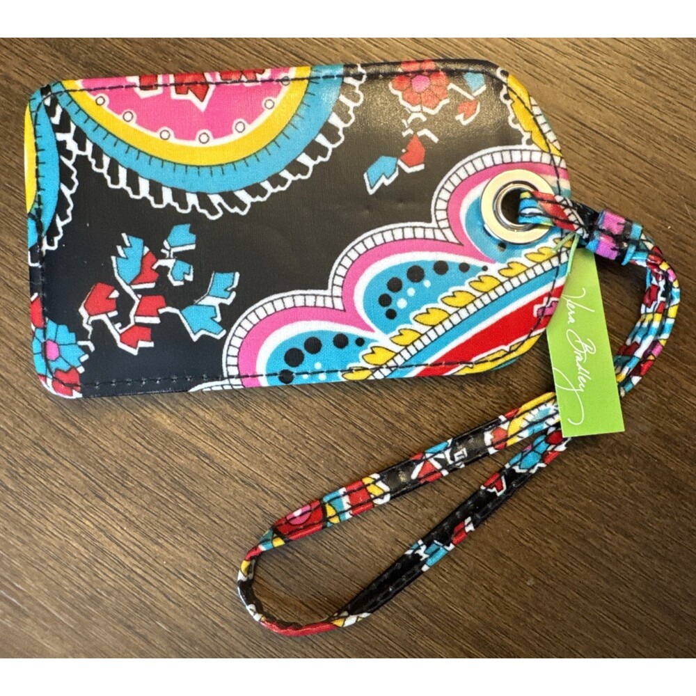 Vera Bradley PARISIAN Paisley LUGGAGE ID Name TAG Case TRAVEL BACKPACK Tote  NWT - Picture 2 of 3